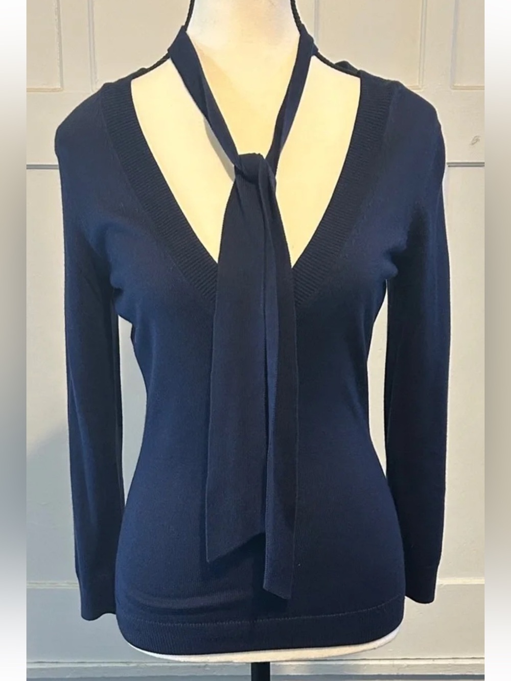AG Jeans tie neck Vneck sweater